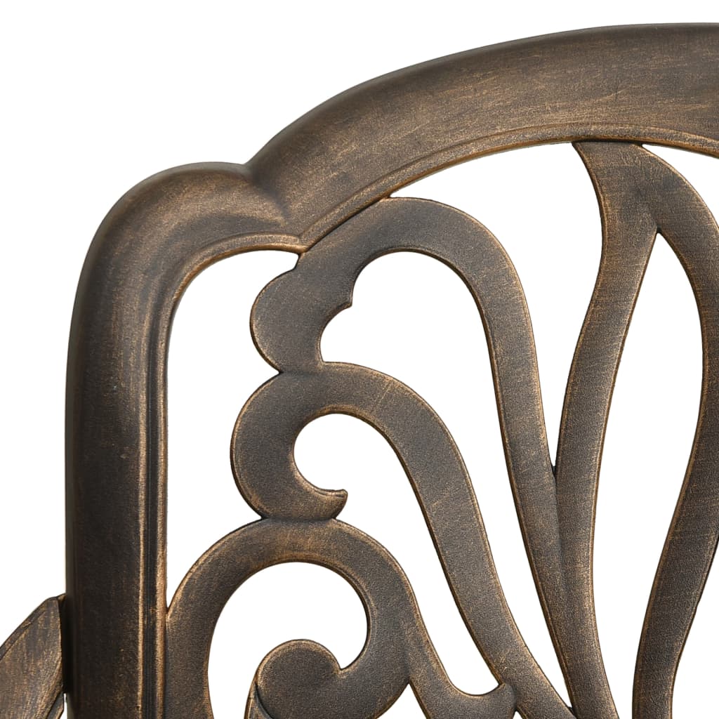 3 Piece Bistro Set Cast Aluminium Bronze- Outdoor Furniture Sets - HomeShopIreland - Home Shop Ireland - Outdoor Furniture Sets - 3 Piece Bistro Set Cast Aluminium Bronze