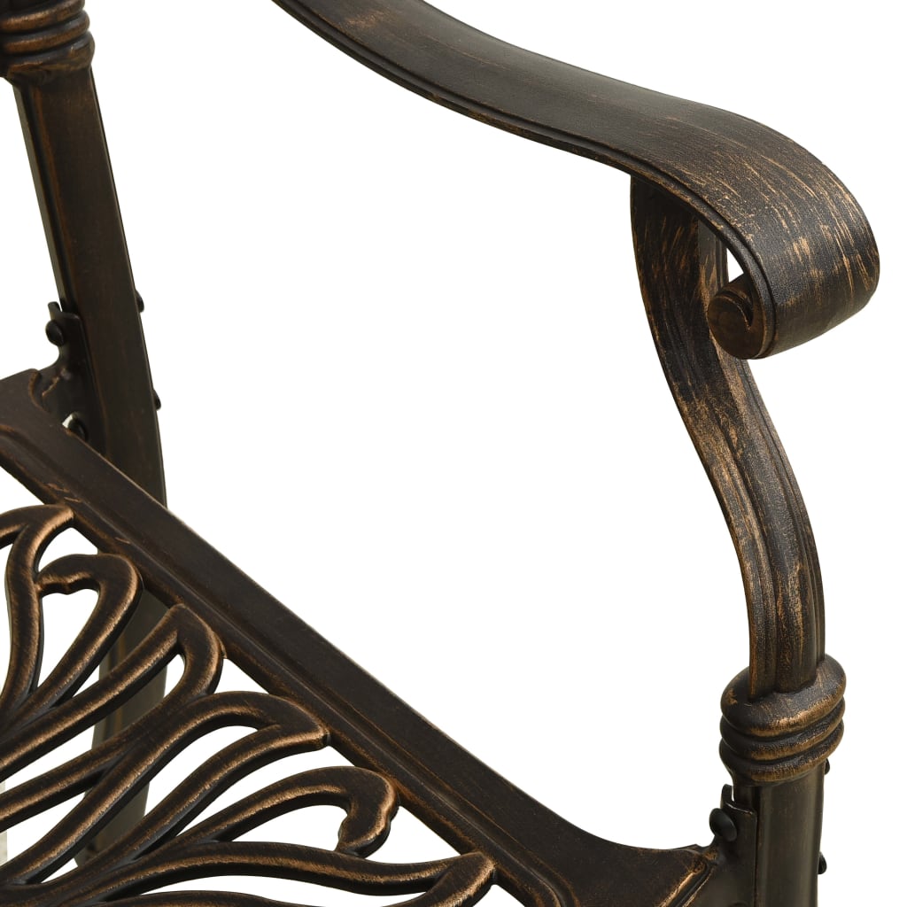 3 Piece Bistro Set Cast Aluminium Bronze- Outdoor Furniture Sets - HomeShopIreland - Home Shop Ireland - Outdoor Furniture Sets - 3 Piece Bistro Set Cast Aluminium Bronze