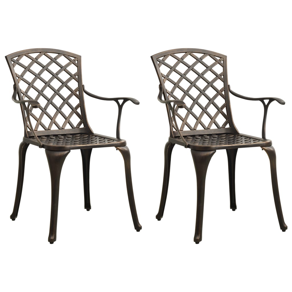 3 Piece Bistro Set Cast Aluminium Bronze- Outdoor Furniture Sets - HomeShopIreland - Home Shop Ireland - Outdoor Furniture Sets - 3 Piece Bistro Set Cast Aluminium Bronze