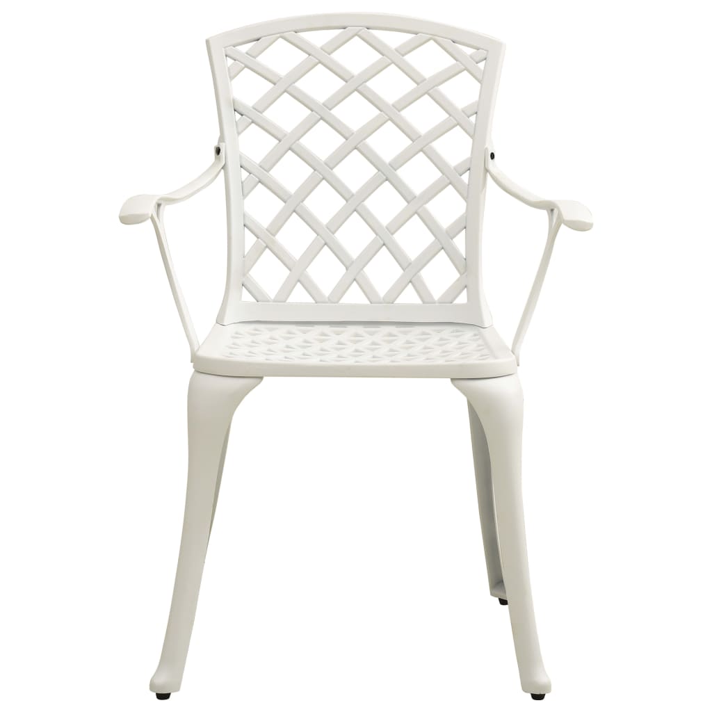 3 Piece Bistro Set Cast Aluminium White- Outdoor Furniture Sets - HomeShopIreland - Home Shop Ireland - Outdoor Furniture Sets - 3 Piece Bistro Set Cast Aluminium White