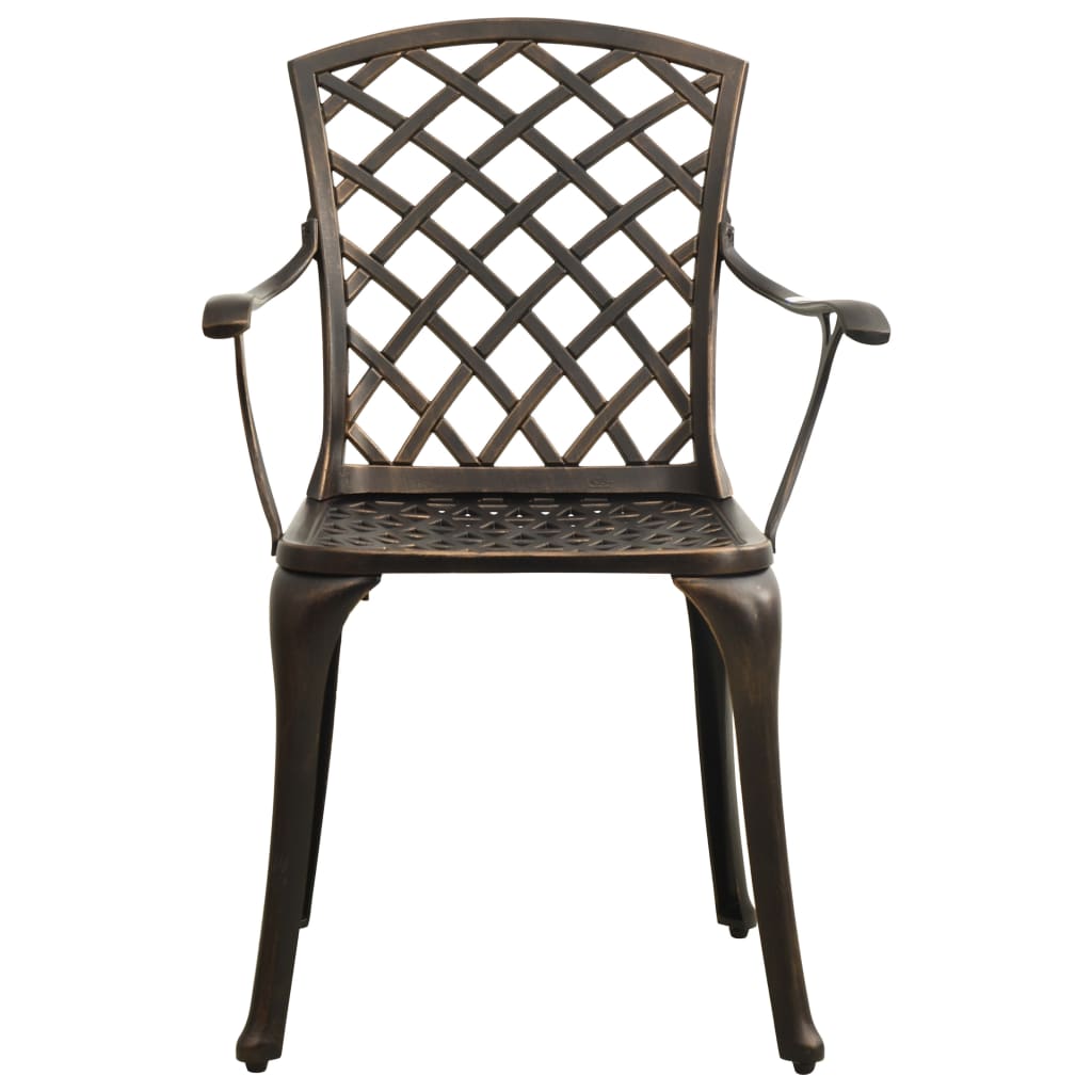 3 Piece Bistro Set Cast Aluminium Bronze- Outdoor Furniture Sets - HomeShopIreland - Home Shop Ireland - Outdoor Furniture Sets - 3 Piece Bistro Set Cast Aluminium Bronze