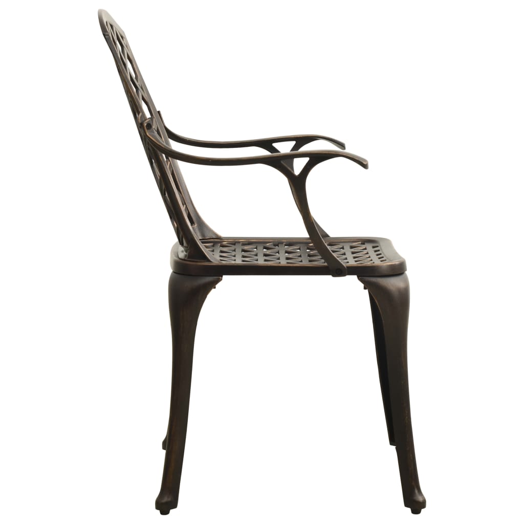 3 Piece Bistro Set Cast Aluminium Bronze- Outdoor Furniture Sets - HomeShopIreland - Home Shop Ireland - Outdoor Furniture Sets - 3 Piece Bistro Set Cast Aluminium Bronze