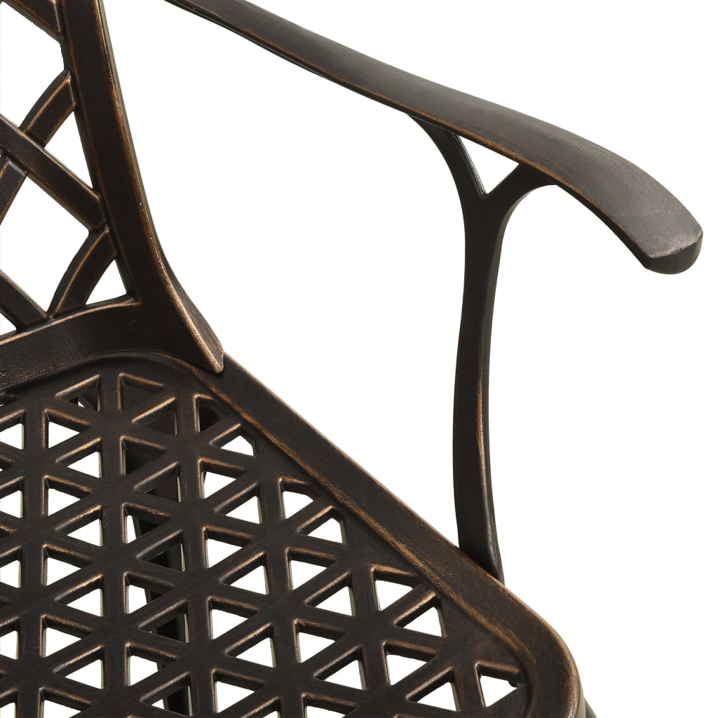 3 Piece Bistro Set Cast Aluminium Bronze- Outdoor Furniture Sets - HomeShopIreland - Home Shop Ireland - Outdoor Furniture Sets - 3 Piece Bistro Set Cast Aluminium Bronze
