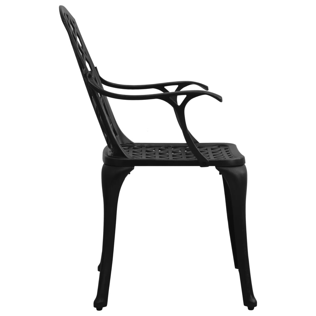 3 Piece Bistro Set Cast Aluminium Black- Outdoor Furniture Sets - HomeShopIreland - Home Shop Ireland - Outdoor Furniture Sets - 3 Piece Bistro Set Cast Aluminium Black