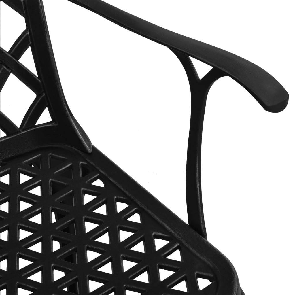 3 Piece Bistro Set Cast Aluminium Black- Outdoor Furniture Sets - HomeShopIreland - Home Shop Ireland - Outdoor Furniture Sets - 3 Piece Bistro Set Cast Aluminium Black