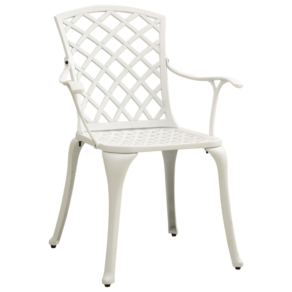 3 Piece Bistro Set Cast Aluminium White- Outdoor Furniture Sets - HomeShopIreland - Home Shop Ireland - Outdoor Furniture Sets - 3 Piece Bistro Set Cast Aluminium White