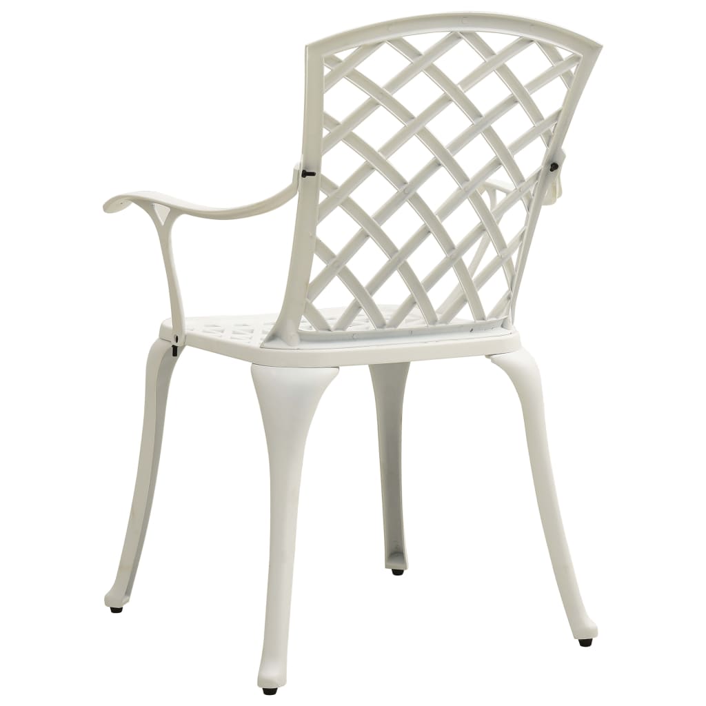 3 Piece Bistro Set Cast Aluminium White- Outdoor Furniture Sets - HomeShopIreland - Home Shop Ireland - Outdoor Furniture Sets - 3 Piece Bistro Set Cast Aluminium White
