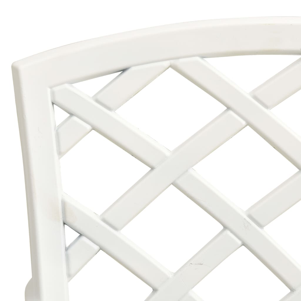 3 Piece Bistro Set Cast Aluminium White- Outdoor Furniture Sets - HomeShopIreland - Home Shop Ireland - Outdoor Furniture Sets - 3 Piece Bistro Set Cast Aluminium White