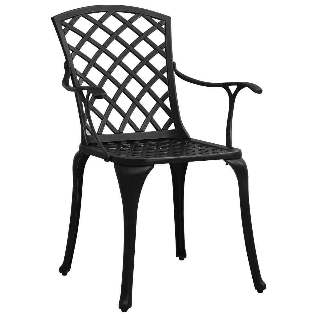 3 Piece Bistro Set Cast Aluminium Black- Outdoor Furniture Sets - HomeShopIreland - Home Shop Ireland - Outdoor Furniture Sets - 3 Piece Bistro Set Cast Aluminium Black
