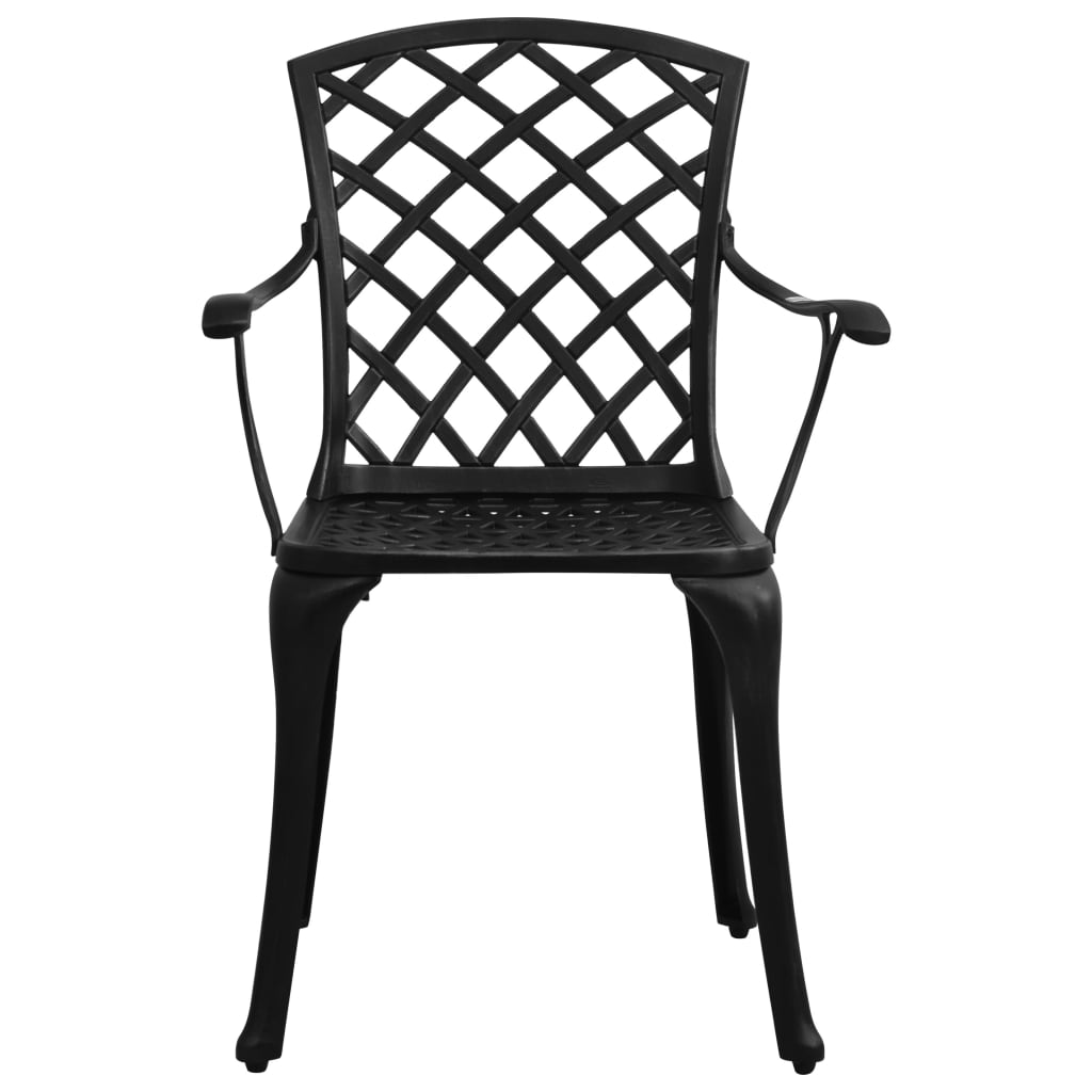 3 Piece Bistro Set Cast Aluminium Black- Outdoor Furniture Sets - HomeShopIreland - Home Shop Ireland - Outdoor Furniture Sets - 3 Piece Bistro Set Cast Aluminium Black