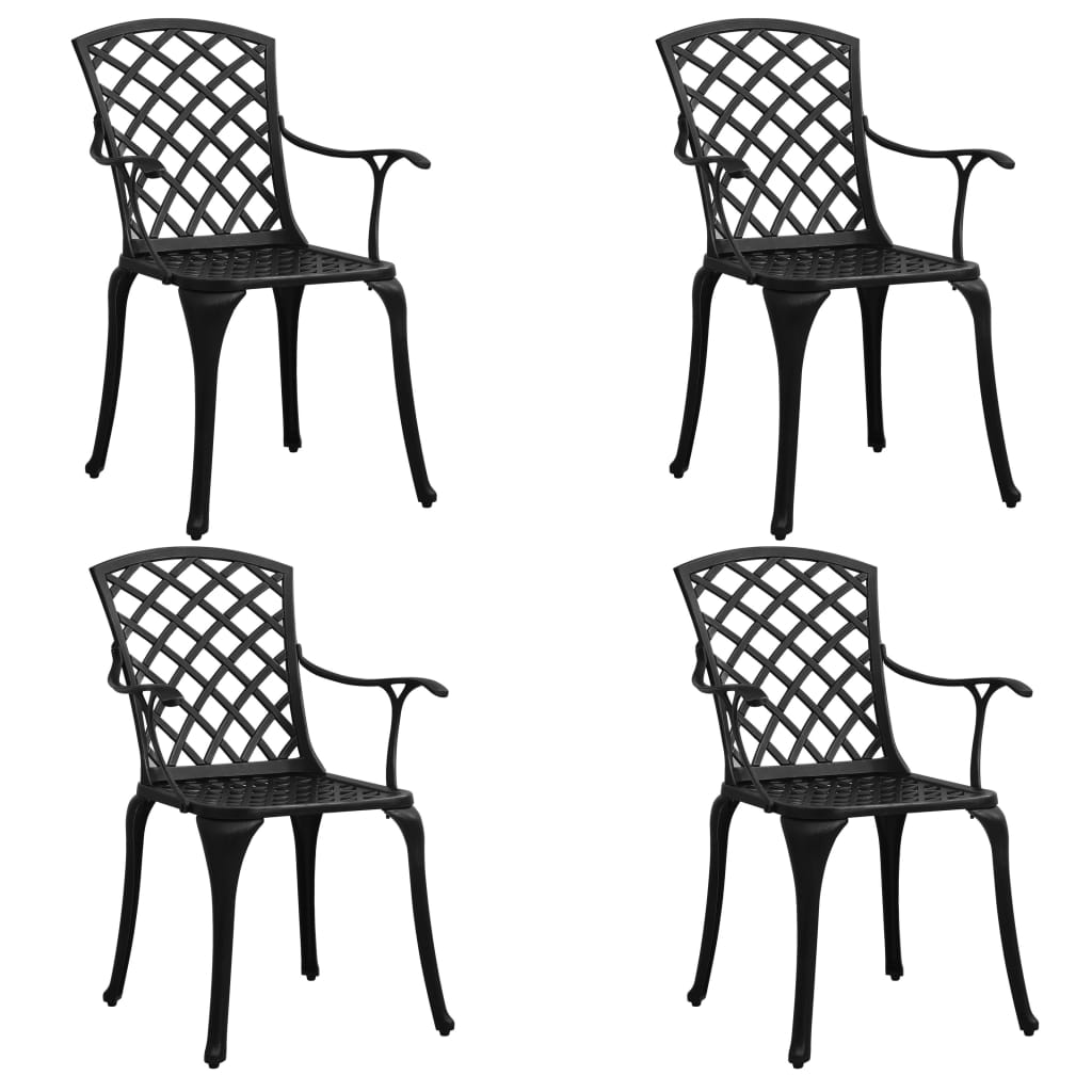 5 Piece Bistro Set Cast Aluminium Black- Outdoor Furniture Sets - HomeShopIreland - Home Shop Ireland - Outdoor Furniture Sets - 5 Piece Bistro Set Cast Aluminium Black