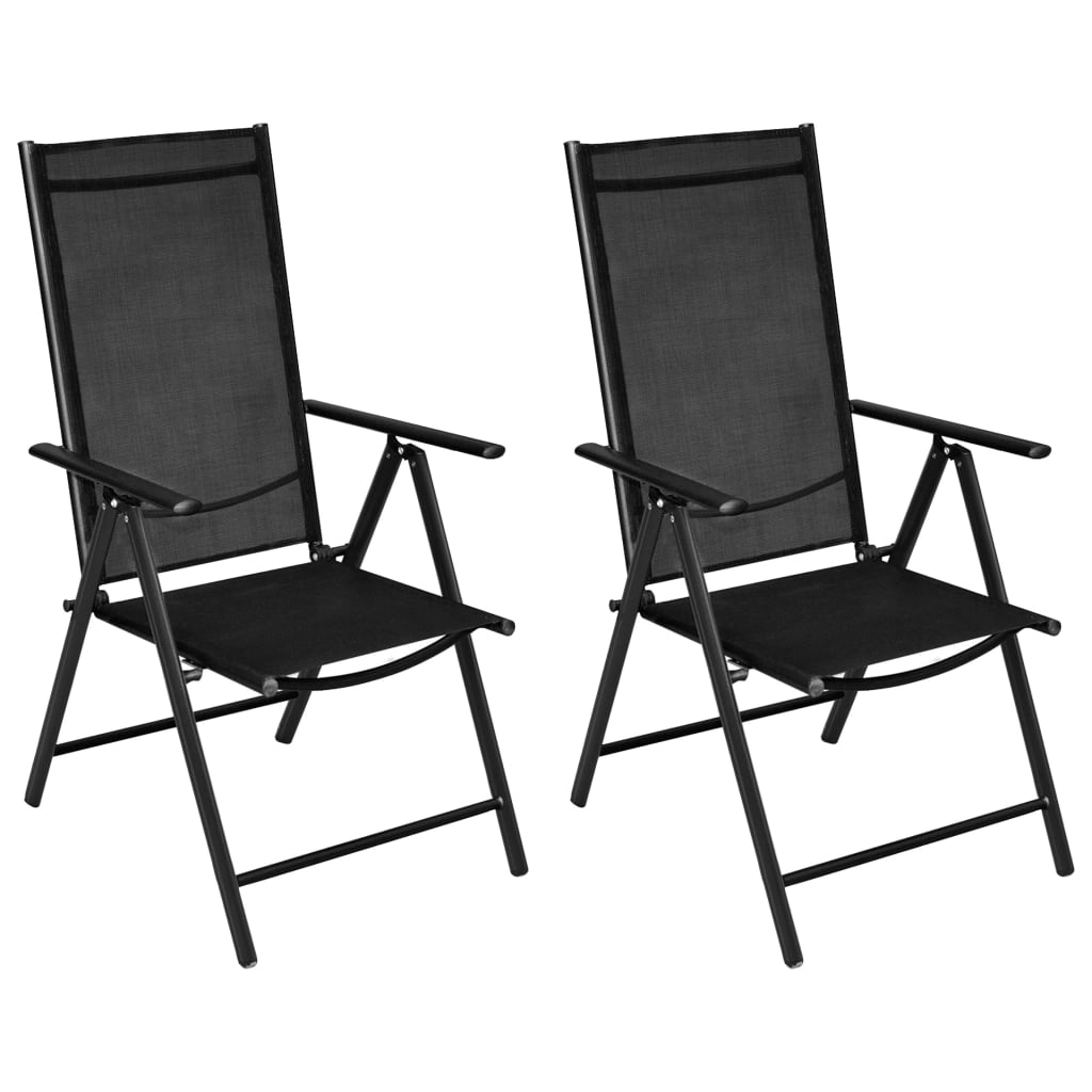 3 Piece Bistro Set Aluminium and Textilene Black- Outdoor Furniture Sets - HomeShopIreland - Home Shop Ireland - Outdoor Furniture Sets - 3 Piece Bistro Set Aluminium and Textilene Black