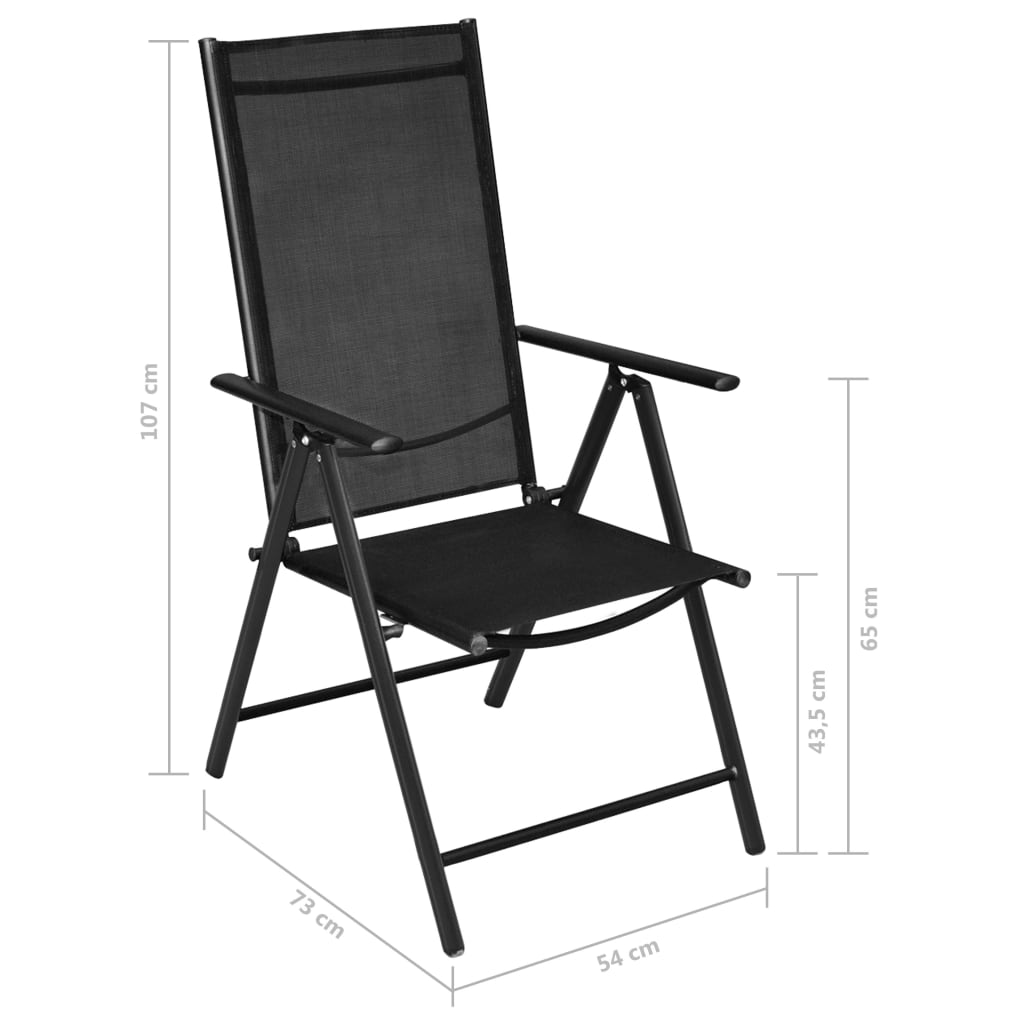3 Piece Bistro Set Aluminium and Textilene Black- Outdoor Furniture Sets - HomeShopIreland - Home Shop Ireland - Outdoor Furniture Sets - 3 Piece Bistro Set Aluminium and Textilene Black