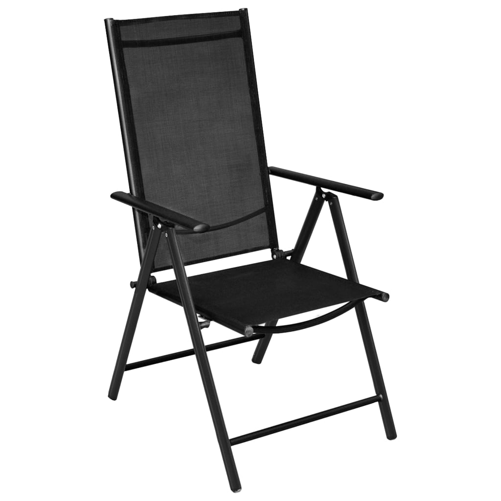 3 Piece Bistro Set Aluminium and Textilene Black- Outdoor Furniture Sets - HomeShopIreland - Home Shop Ireland - Outdoor Furniture Sets - 3 Piece Bistro Set Aluminium and Textilene Black
