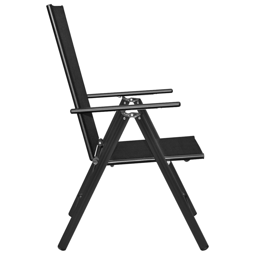 3 Piece Bistro Set Aluminium and Textilene Black- Outdoor Furniture Sets - HomeShopIreland - Home Shop Ireland - Outdoor Furniture Sets - 3 Piece Bistro Set Aluminium and Textilene Black