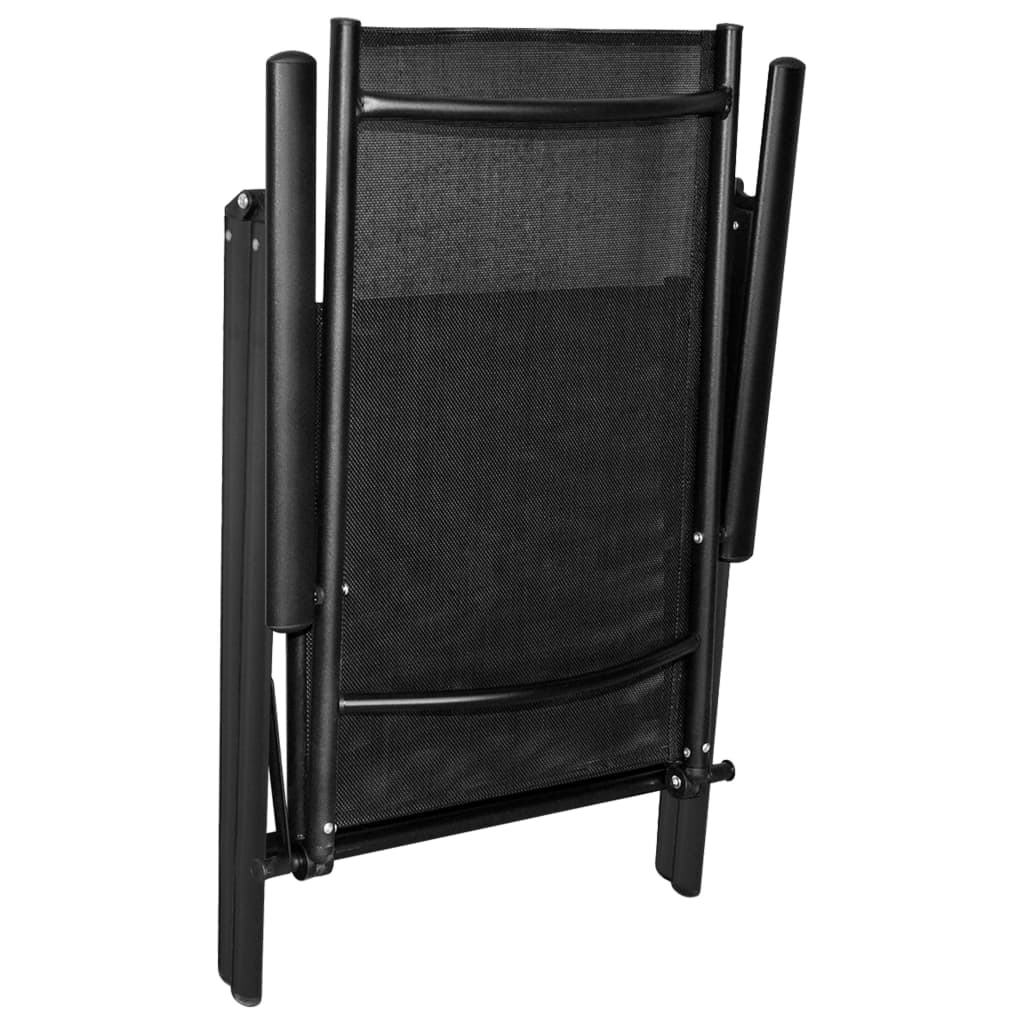 3 Piece Bistro Set Aluminium and Textilene Black- Outdoor Furniture Sets - HomeShopIreland - Home Shop Ireland - Outdoor Furniture Sets - 3 Piece Bistro Set Aluminium and Textilene Black