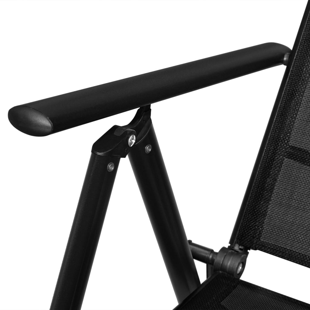 3 Piece Bistro Set Aluminium and Textilene Black- Outdoor Furniture Sets - HomeShopIreland - Home Shop Ireland - Outdoor Furniture Sets - 3 Piece Bistro Set Aluminium and Textilene Black