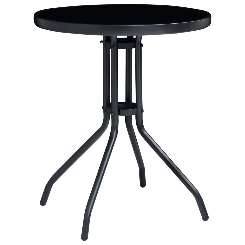3 Piece Bistro Set Aluminium and Textilene Black- Outdoor Furniture Sets - HomeShopIreland - Home Shop Ireland - Outdoor Furniture Sets - 3 Piece Bistro Set Aluminium and Textilene Black