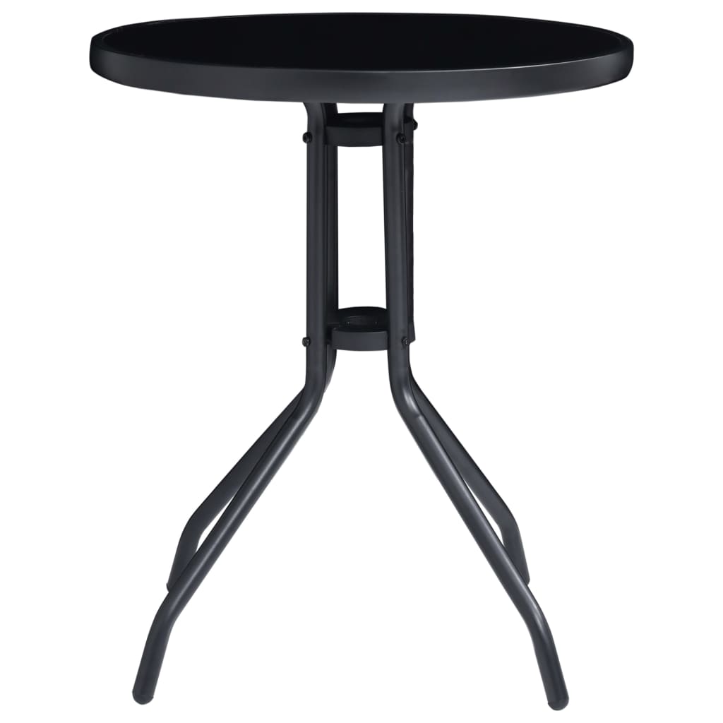3 Piece Bistro Set Aluminium and Textilene Black- Outdoor Furniture Sets - HomeShopIreland - Home Shop Ireland - Outdoor Furniture Sets - 3 Piece Bistro Set Aluminium and Textilene Black