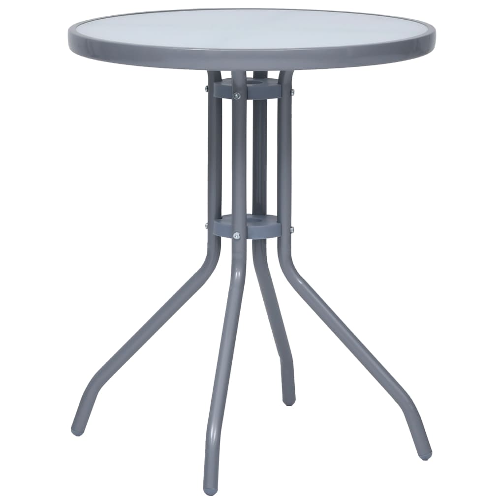 3 Piece Bistro Set Aluminium and Textilene Silver- Outdoor Furniture Sets - HomeShopIreland - Home Shop Ireland - Outdoor Furniture Sets - 3 Piece Bistro Set Aluminium and Textilene Silver