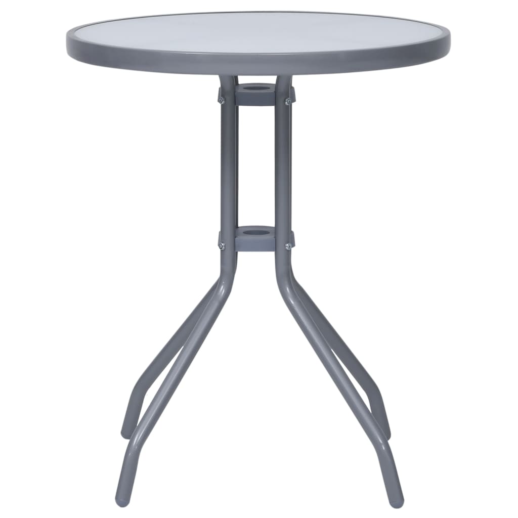 3 Piece Bistro Set Aluminium and Textilene Silver- Outdoor Furniture Sets - HomeShopIreland - Home Shop Ireland - Outdoor Furniture Sets - 3 Piece Bistro Set Aluminium and Textilene Silver