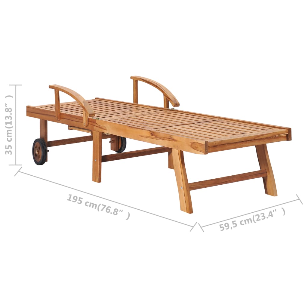 Sun Loungers 2 pcs Solid Teak Wood- Sunloungers - HomeShopIreland - Home Shop Ireland - Sunloungers - Sun Loungers 2 pcs Solid Teak Wood