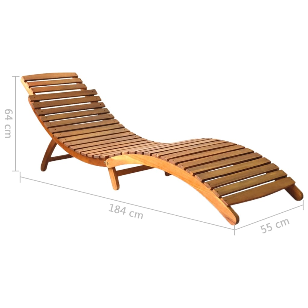 Sun Loungers 2 pcs Solid Acacia Wood- Sunloungers - HomeShopIreland - Home Shop Ireland - Sunloungers - Sun Loungers 2 pcs Solid Acacia Wood